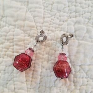 Murano glass post earrings
